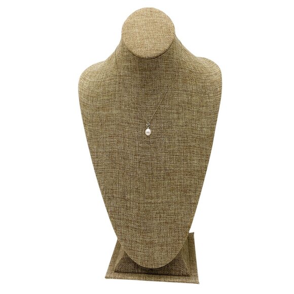 Tiffany & Co. Paloma Picasso Olive Leaf Pearl Pendant Sterling Silver Necklace - Picture 2 of 6